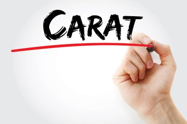 El Carat marker ile yazma