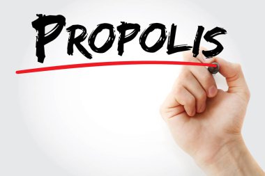 Propolis işaretçisi ile yazma el