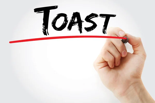 Scrittura a mano Toast con pennarello — Foto Stock