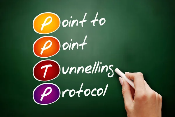 Protocollo PPTP Point to Point Tunnelling — Foto Stock