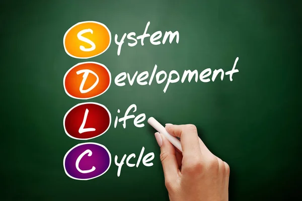 SDLC - rendszer fejlesztési életciklus — Stock Fotó