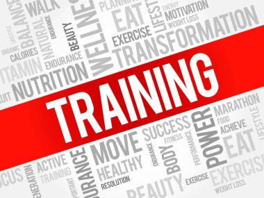 Eğitim kelime bulutu, fitness, spor