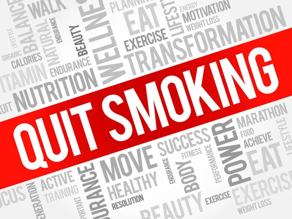 Quit Smoking word cloud — Stock Vector