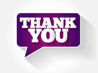 Modern tasarım konuşma balonu teşekkür ederim