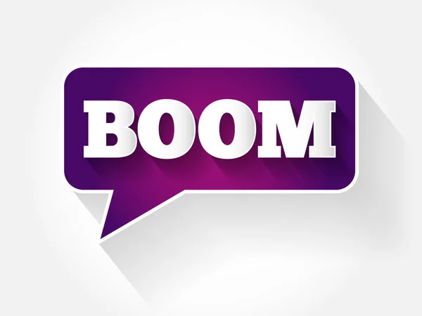 Boom text meddelande bubbla — Stock vektor