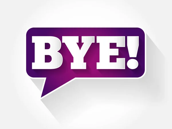 ¡Adiós! mensaje de texto burbuja — Archivo Imágenes Vectoriales