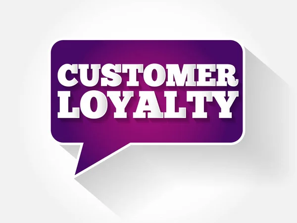 Пузырь сообщений о лояльности клиентов — стоковый вектор