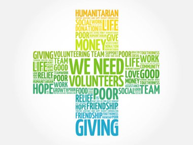 Biz gönüllü lazım bulut kolaj kelime