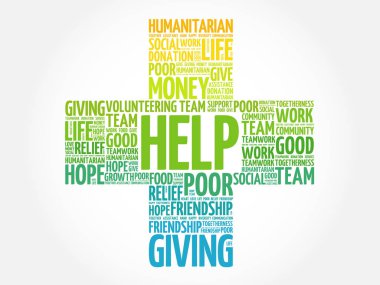 Yardım sözcüğü bulut kolaj