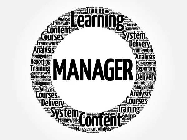 Manager circle word cloud — Stock Vector