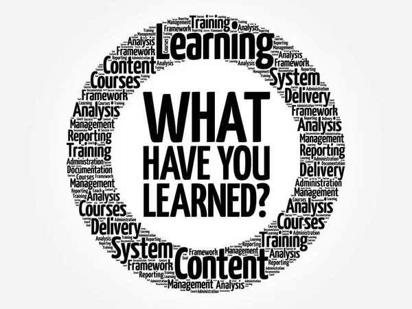 Ne öğrendin? Daire kelime bulutu