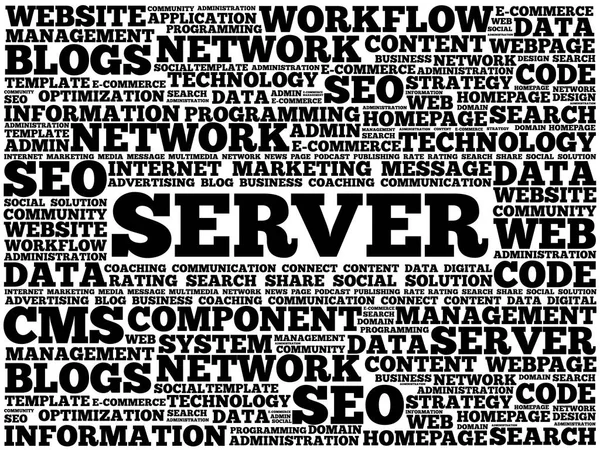 Server word cloud — Stockvector