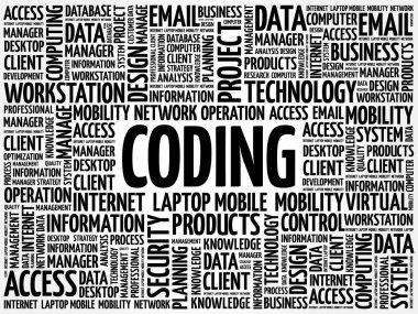 Kodlama kelime bulutu