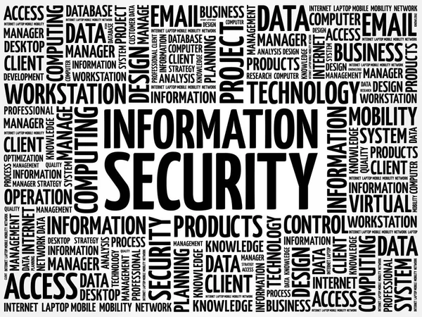 Seguridad de la información Word Cloud — Vector de stock