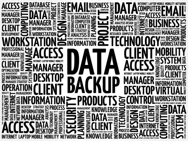 Data Backup word cloud — Stock Vector