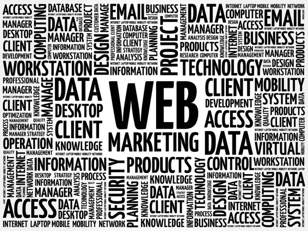 Web Marketing Word Cloud — Stockvektor