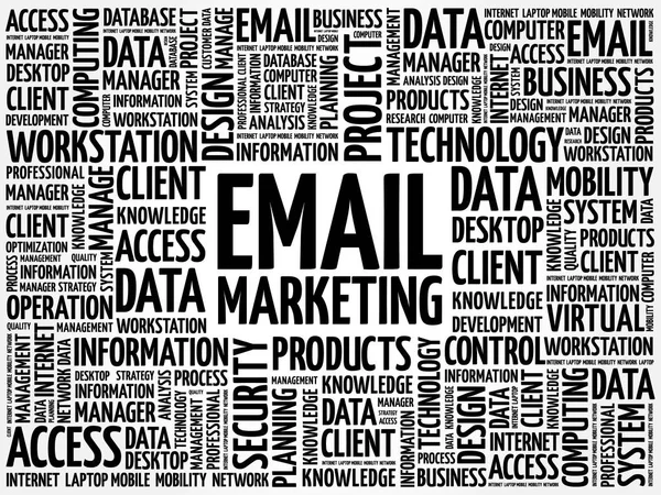 Email Marketing palabra nube — Archivo Imágenes Vectoriales