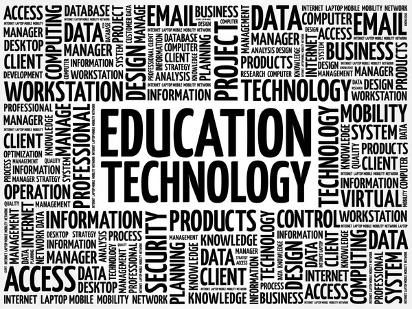 Educación Tecnología palabra nube — Vector de stock