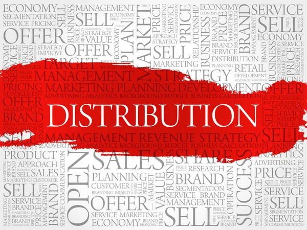 Distribuição nuvem de palavras — Vetor de Stock