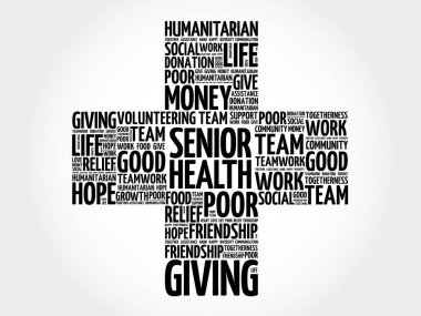 Üst düzey sağlık kelime bulutu kolaj