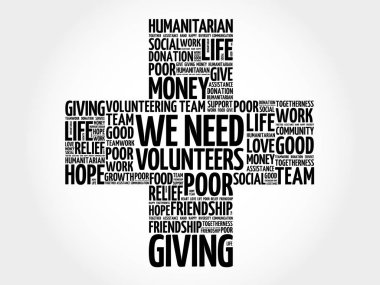 Biz gönüllü lazım bulut kolaj kelime