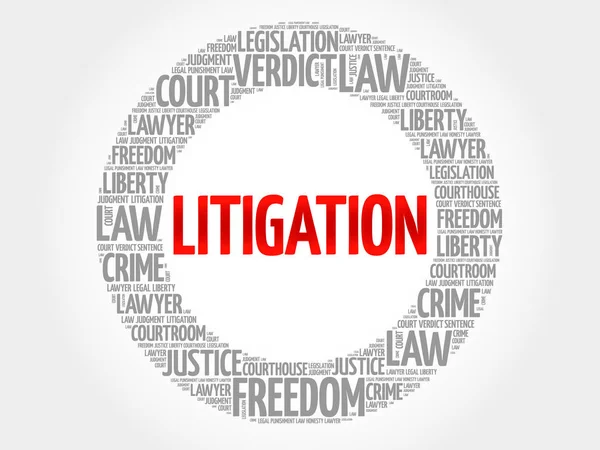 Litigation word cloud — Stock Vector