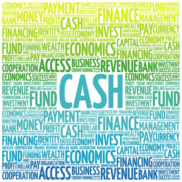 CASH word cloud collage — Stock Vector