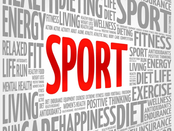 SPORT mot nuage fond — Image vectorielle