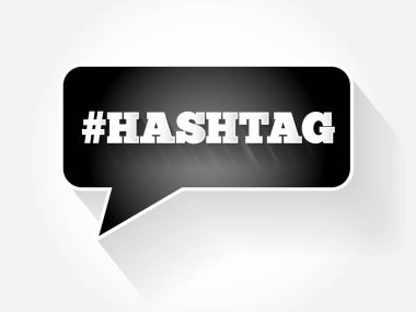 hashtag işareti metin iletisi kabarcık