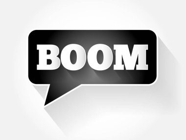 Boom metin iletisi kabarcık