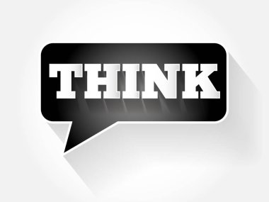 Metin iletisi kabarcık düşünüyorum