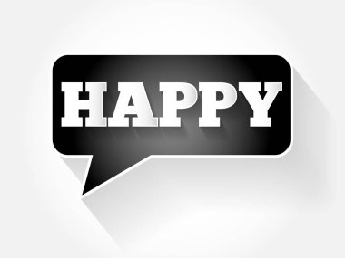 mutlu metin iletisi kabarcık