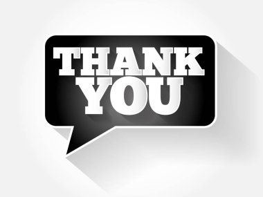 Modern tasarım konuşma balonu teşekkür ederim