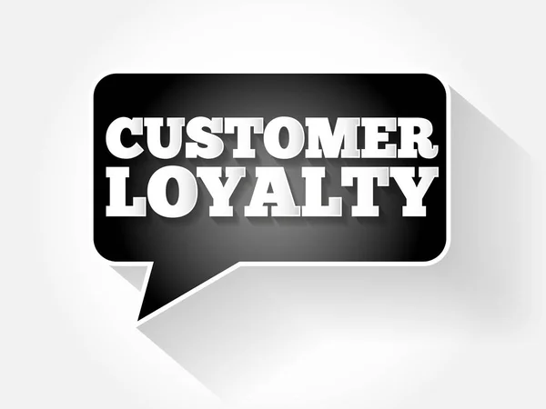 Пузырь сообщения о лояльности клиентов — стоковый вектор