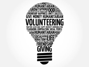 Gönüllü ampul kelime bulutu