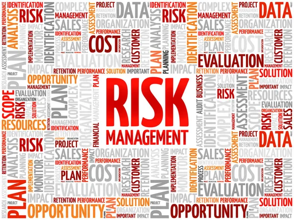 Gestión de riesgos word cloud — Vector de stock