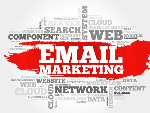 E-mail Marketing slovo mrak — Stockový vektor