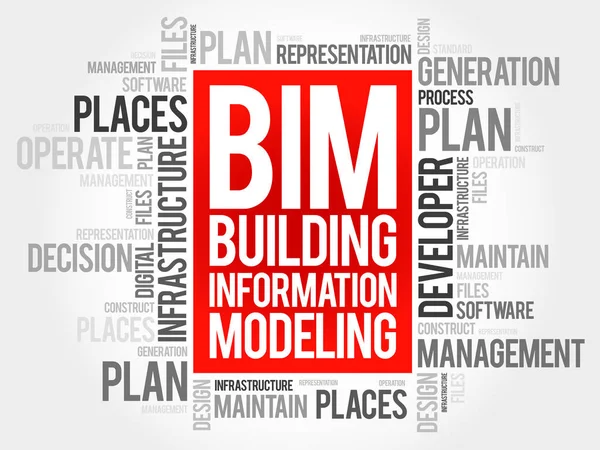 BIM - Creación de modelos de información — Vector de stock