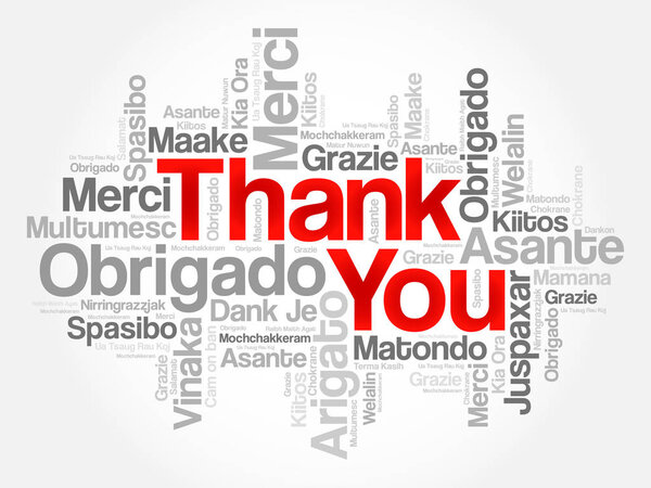 Спасибо, облако слов
