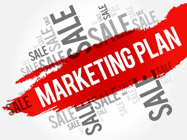 Marketing Plan words cloud — Stock Vector