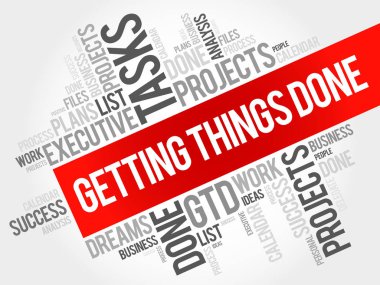 Getting Things Done Word Cloud clipart