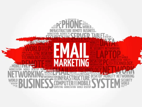 Email Marketing palabra nube — Archivo Imágenes Vectoriales