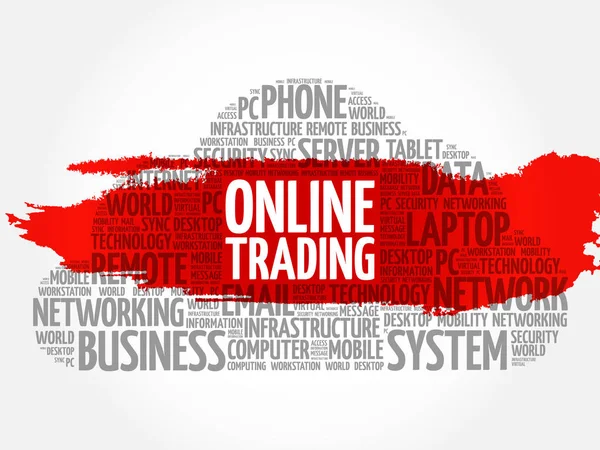 Online Trading word cloud — Stock Vector