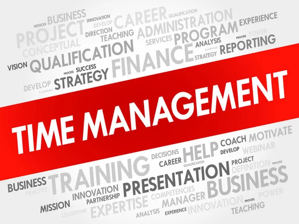 Time Management word cloud collage — Stock vektor