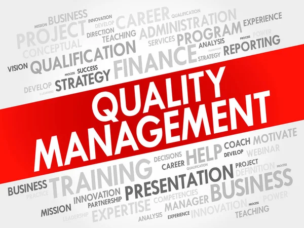 Quality Management word cloud collage — Stock Vector
