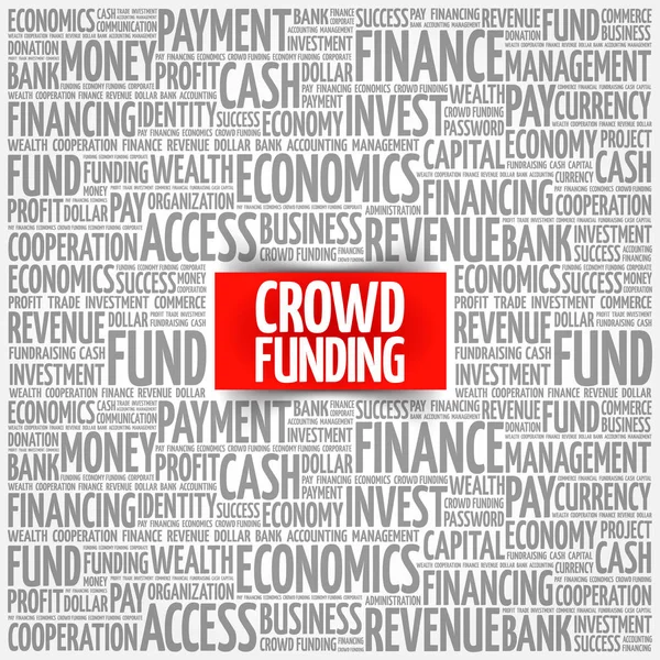 CROWD FUNDING word cloud — Stock Vector