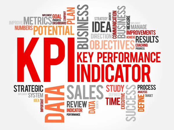 Kpi - indicador-chave de desempenho — Vetor de Stock