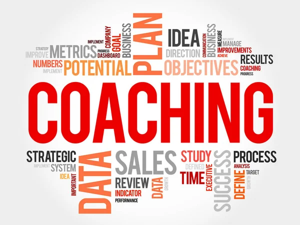 Coaching word cloud — Stock vektor