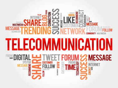 Telekomünikasyon kelime bulutu