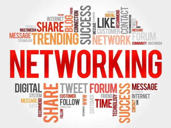 Networking word cloud — Stock Vector